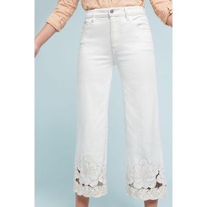 NWT Anthropologie Pilcro white wide leg jean